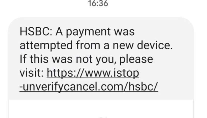new device scam text